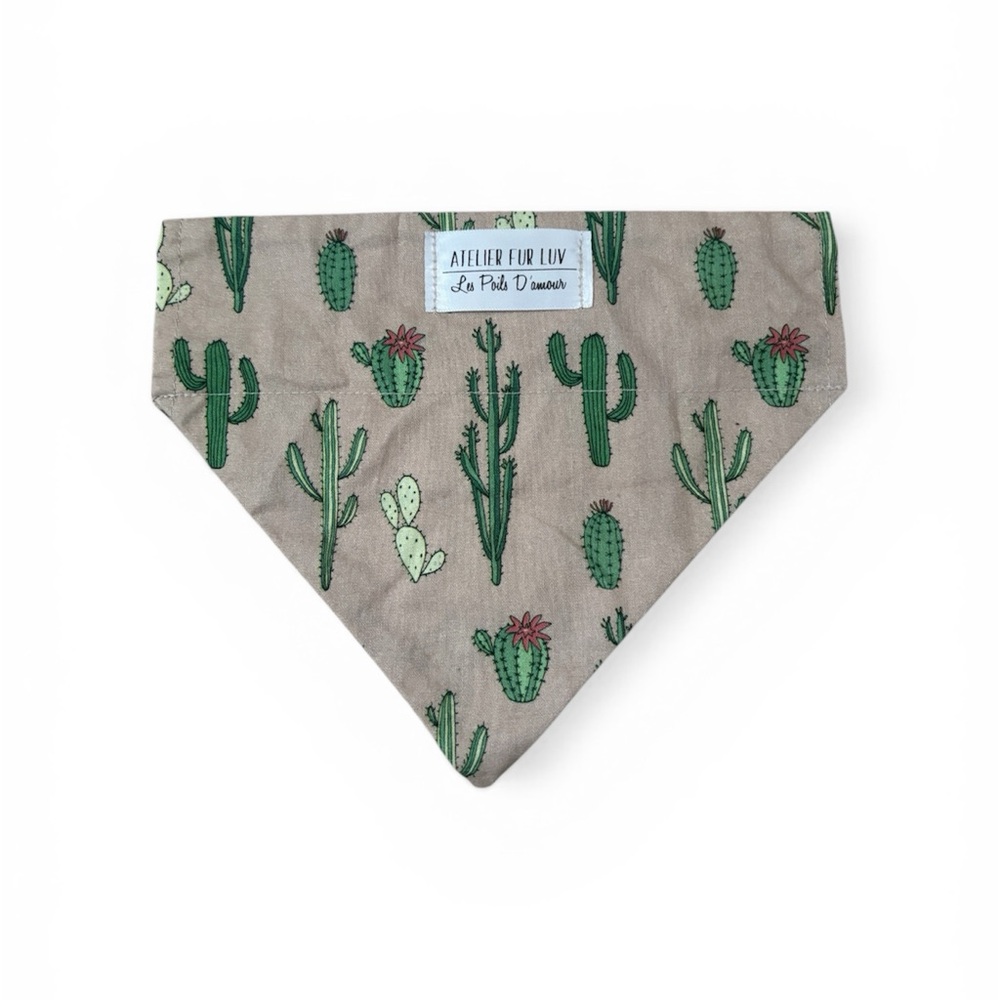 4/$20 Atelier Fur Luv Tan Cactus Dog Bandana  pet cat Small animal - size S